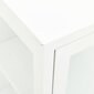 vidaXL Šoninė spintelė, balta, 105x35x70cm, plienas ir stiklas kaina ir informacija | Svetainės spintelės | pigu.lt