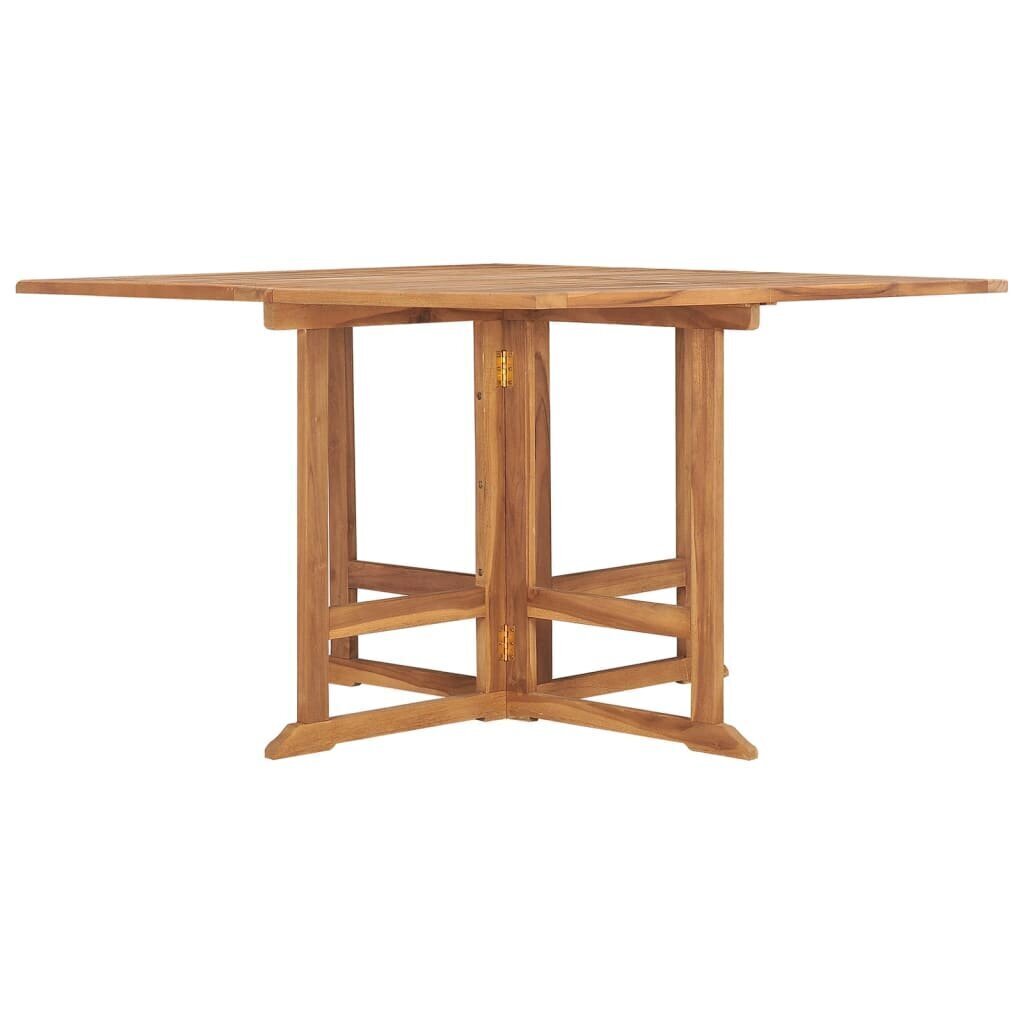 Sulankstomas sodo valgomojo stalas, 110x110x75 cm, rudas цена и информация | Lauko stalai, staliukai | pigu.lt