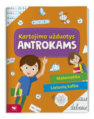 Kartojimo užduotys antrokams. Matematika. Lietuvių kalba. kaina ir informacija | Spalvinimo knygelės | pigu.lt