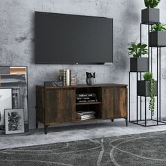 vidaXL TV spintelė su metalinėmis kojelėmis, ąžuolo, 103,5x35x50cm цена и информация | Тумбы под телевизор | pigu.lt