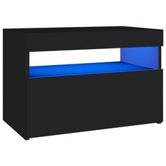 Televizoriaus spintelė su LED apšvietimu, 60x35x40 cm, juoda цена и информация | Тумбы под телевизор | pigu.lt