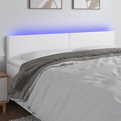 Galvūgalis su led, baltas, 160x5x78/88cm kaina ir informacija | Lovos | pigu.lt