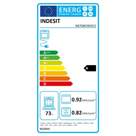 Indesit IS67G8CHX/E/1 kaina ir informacija | Dujinės viryklės | pigu.lt