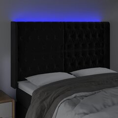 Galvūgalis su led, juodas, 163x16x118/128cm kaina ir informacija | Lovos | pigu.lt