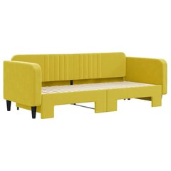 Sofa-lova vidaXL, 90x200 cm, geltona kaina ir informacija | Lovos | pigu.lt