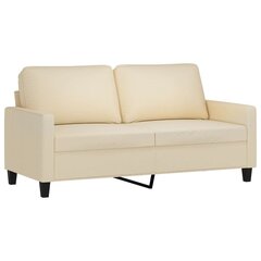 Dvivietė sofa vidaXL, smėlio spalvos kaina ir informacija | Sofos | pigu.lt