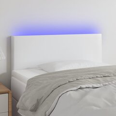 Galvūgalis su led, baltas, 100x5x78/88cm kaina ir informacija | Lovos | pigu.lt