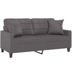 Dvivietė sofa vidaXL, pilka kaina ir informacija | Sofos | pigu.lt