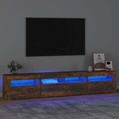 Televizoriaus spintelė su led, dūminio ąžuolo, 210 x 35 x 40 cm цена и информация | Тумбы под телевизор | pigu.lt