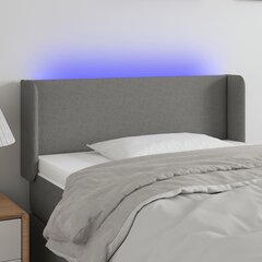 Galvūgalis su led, tamsiai pilkas, 93x16x78/88cm kaina ir informacija | Lovos | pigu.lt