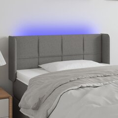 Galvūgalis su led, tamsiai pilkas, 83x16x78/88cm kaina ir informacija | Lovos | pigu.lt