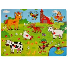 Medinė dėlionė ūkis, 29,5x22,5 cm kaina ir informacija | Dėlionės (puzzle) | pigu.lt