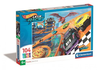 Delionė Hot Wheels Clementoni, 104 d. kaina ir informacija | Dėlionės (puzzle) | pigu.lt