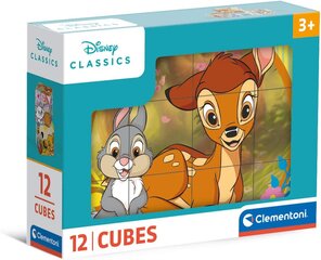 Kubelių dėlionė Clementoni Disney Classic, 12 d. kaina ir informacija | Lavinamieji žaislai | pigu.lt