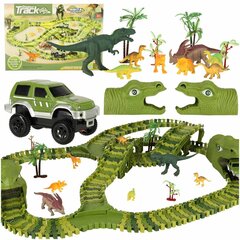 Žaislinė lenktynių trasa su dinozaurais ir automobiliais Xie Chuang, 240 d. kaina ir informacija | Žaislai berniukams | pigu.lt