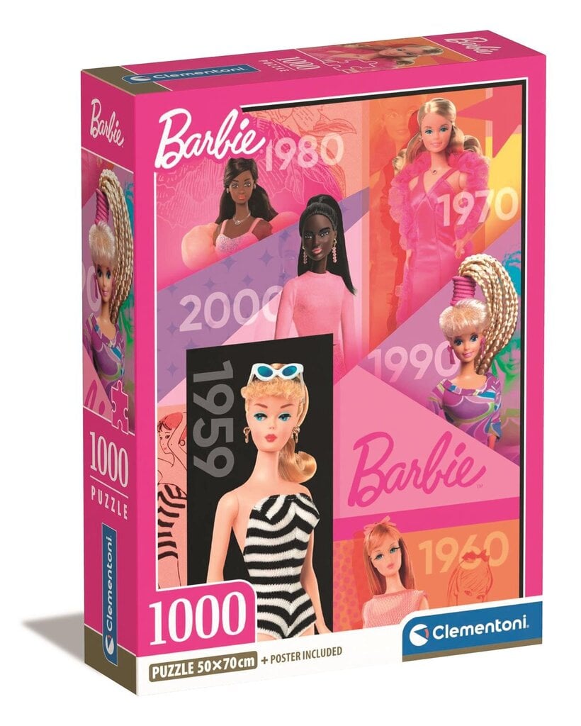 Dėlionė Barbie Clementoni, 1000 d. kaina ir informacija | Dėlionės (puzzle) | pigu.lt