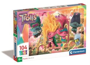 Dėlionė Trolls 3 SuperKolor Clementoni, 104 d. kaina ir informacija | Dėlionės (puzzle) | pigu.lt