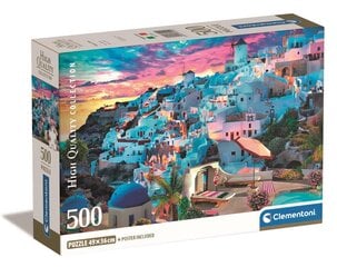 Dėlionė Clementoni Compact Greece View 35540, 500 dalių kaina ir informacija | Dėlionės (puzzle) | pigu.lt