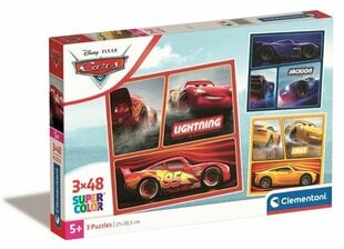 Dėlionė SuperKolor Cars (Žaibas Makvynas)Clementoni, 3x48 d. kaina ir informacija | Dėlionės (puzzle) | pigu.lt