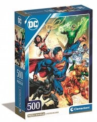 Dėlionė Clementoni Compact DC Comics Justice Leag 35531, 500 dalių kaina ir informacija | Dėlionės (puzzle) | pigu.lt