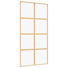 Stumdomos durys auksinės 102,5x205cm stiklas/aliuminis 155186 kaina ir informacija | Vidaus durys | pigu.lt