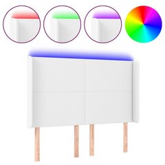 Galvūgalis su led, baltas, 147x16x118/128 cm цена и информация | Кровати | pigu.lt