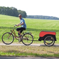 Transporto priekaba krovininė priekaba, dviračių priekaba, raudonai juoda цена и информация | Прицепы для велосипеда | pigu.lt