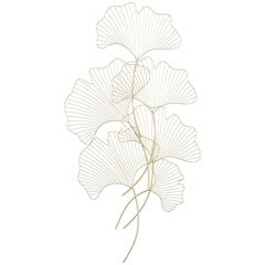 HOMCOM Sienų apdaila, metalinis 3D modernus ginkmedžio lapų paveikslas, 51x3,5x94,5cm цена и информация | Зеркала | pigu.lt