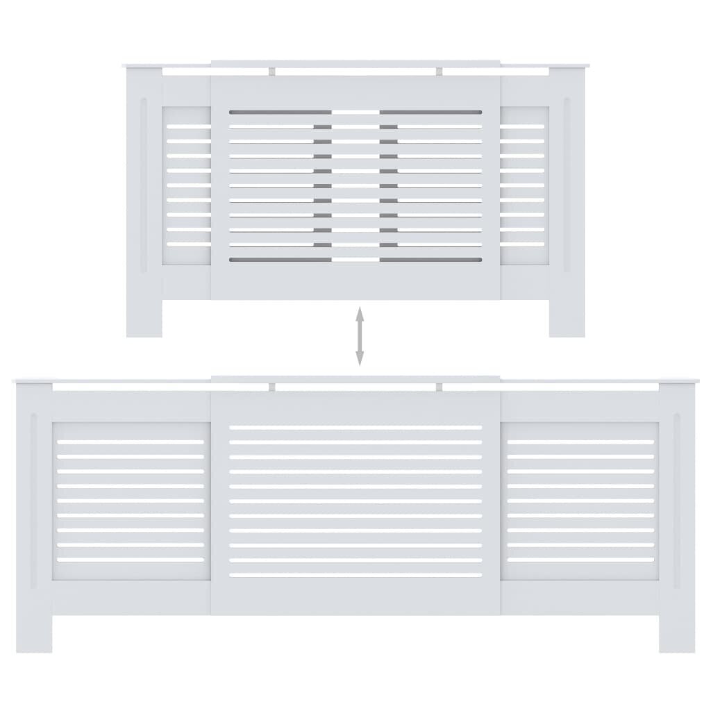 Radiatoriaus uždangalas, baltas, 205cm, MDF kaina ir informacija | Priedai šildymo įrangai | pigu.lt