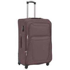 Набор чемоданов S-L, 3 части, коричневый цена и информация | Чемоданы, дорожные сумки | pigu.lt