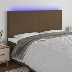 Galvūgalis su led, tamsiai rudos spalvos, 160x5x118/128cm kaina ir informacija | Lovos | pigu.lt