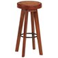 2-jų dalių baro kėdžių komplektas vidaXL, rudas kaina ir informacija | Virtuvės ir valgomojo kėdės | pigu.lt