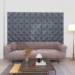 3D sienų plokštės, 48vnt., origami pilkos, 50x50cm, 12m² цена и информация | Элементы декора для стен, потолка | pigu.lt