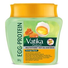 Plaukų kaukė Vatika Naturals Egg-Protein Damage Repair, 500 g kaina ir informacija | Priemonės plaukų stiprinimui | pigu.lt