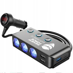 Automobilių Įkroviklis USB Skaidiklis 18W/120W 12/24V kaina ir informacija | Automobilių 12V el. priedai | pigu.lt