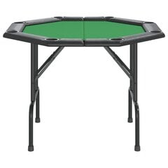 Sulankstomas pokerio stalas vidaXL, 108x108x75 cm, žalias kaina ir informacija | Azartiniai žaidimai, pokeris | pigu.lt