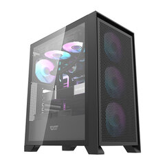 Computer case Darkflash DRX70 MESH + 4 RGB fans (black) цена и информация | Корпуса | pigu.lt