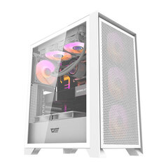 Computer case Darkflash DRX70 MESH + 4 RGB fans (white) цена и информация | Корпуса | pigu.lt