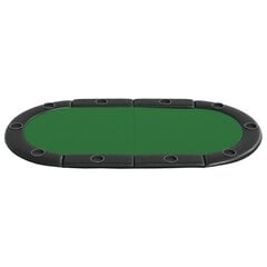 Pokerio stalviršis, žalias, 208x106x3cm, 10 žaidėjų цена и информация | Азартные игры | pigu.lt