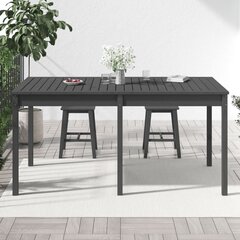 vidaXL Sodo stalas, pilkas, 159,5x82,5x76cm, pušies medienos masyvas цена и информация | Садовые столы, столики | pigu.lt