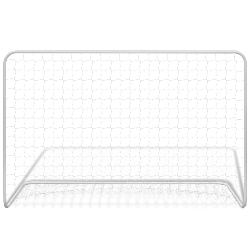 Futbolo vartai su tinklu, plienas, 182x61x122 cm, 2 vnt. цена и информация | Futbolo vartai ir tinklai | pigu.lt