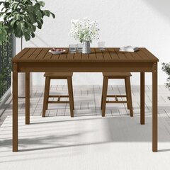 vidaXL Sodo stalas, medaus rudas, 121x82,5x76cm, pušies masyvas цена и информация | Садовые столы, столики | pigu.lt