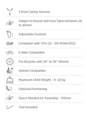 Galinė dviračio kėdutė vaikams Polisport Bubbly Maxi Plus FF kaina ir informacija | Dviračių kėdutės vaikams | pigu.lt