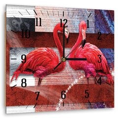 Sieninis laikrodis Flamingų pora цена и информация | Часы | pigu.lt