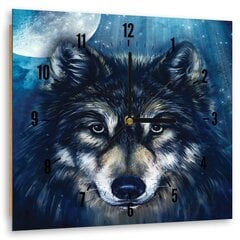Sieninis laikrodis Vilkas ir mėnulis цена и информация | Часы | pigu.lt