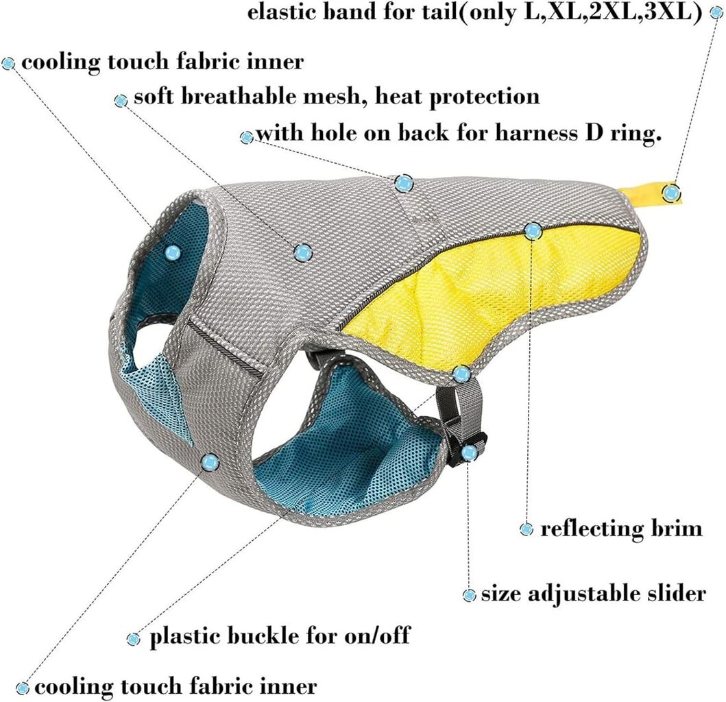 Vėsinanti liemenė šunims, įv. dydžių kaina ir informacija | Drabužiai šunims | pigu.lt