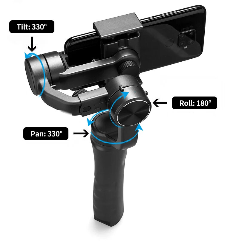 3 ašių gimbalas su „Bluetooth“ suderinamas su „GoPro“ + trikoju kaina ir informacija | Telefono laikikliai | pigu.lt