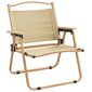Stovyklavimo 2 -jų kėdžių komplektas vidaXL, smėlio spalvos kaina ir informacija | Lauko kėdės, foteliai, pufai | pigu.lt