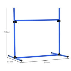 Agility kliūčių rinkinys, slalomo lazdos, šunų dresavimo rinkinys, 4 x kliūtys, 99x65x94cm цена и информация | Средства для дрессировки собак | pigu.lt