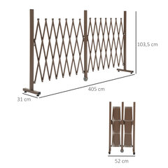 Metalinė sodo tvorelė, aliuminis žirklinis barjeras, ištraukiamas 52-405cm цена и информация | Заборы и принадлежности к ним | pigu.lt